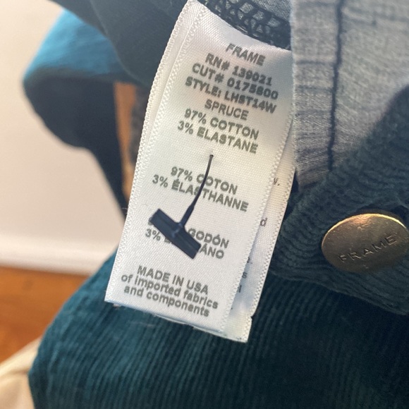 FRAME straight leg green pants size 29 - Picture 5 of 5